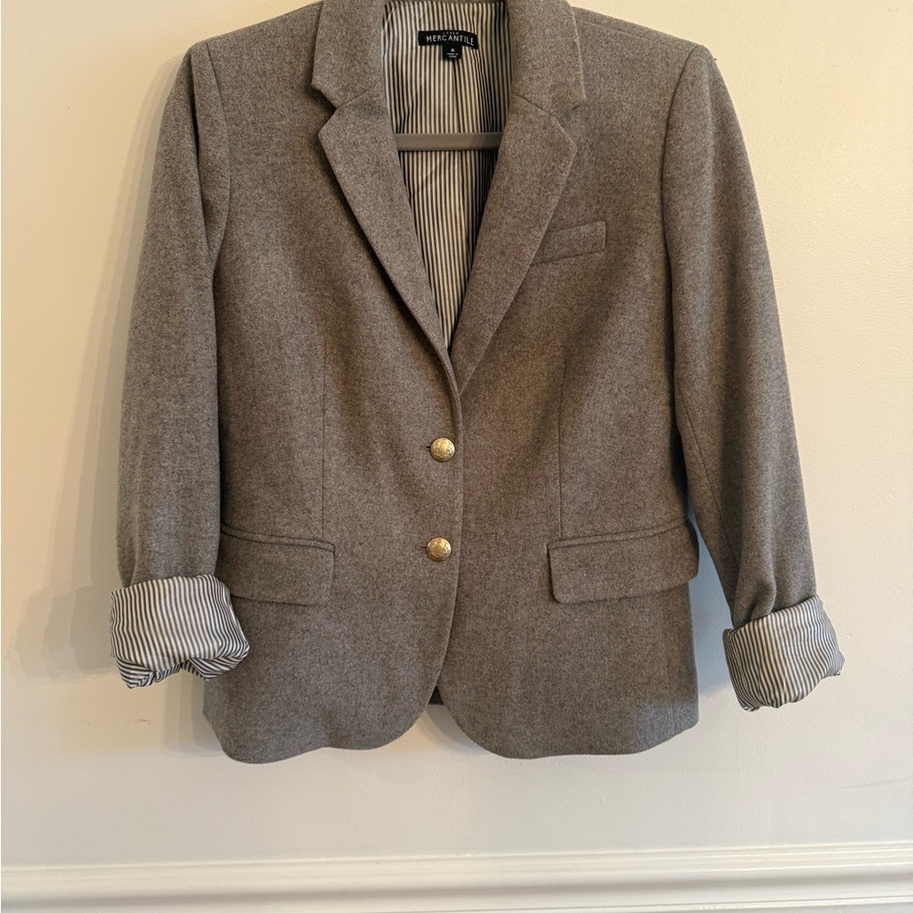 Banana Republic Gray and Gold Blazer Tailored Fit